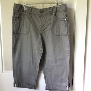 Faded Glory, stretch capris, cuffed, sz 12